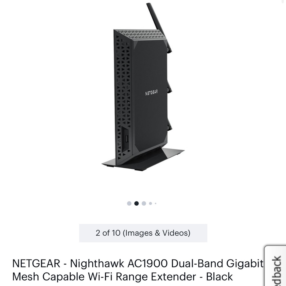 USED - like new - Netgear Nighthawk Wifi Mesh Extender AC1900